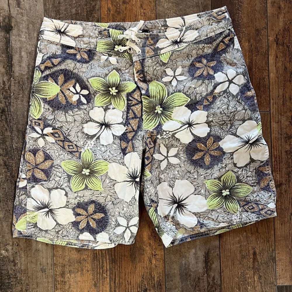 Men’s Burnside Swim Trunks Floral Print Size 32